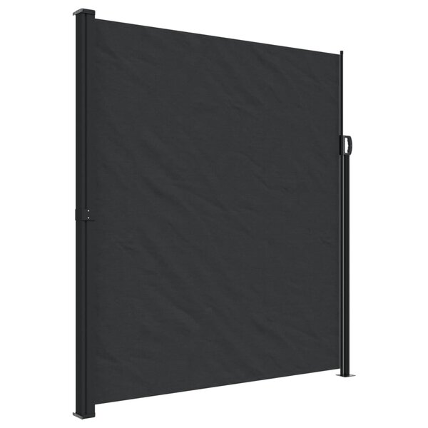 vidaXL Auvent latéral rétractable noir 220x500 cm