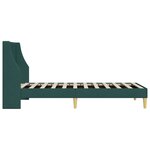 vidaXL Cadre de lit avec tête de lit Vert foncé 100 x 200 cm tissu