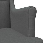vidaXL fauteuil Gris foncé tissu