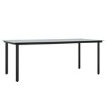 vidaXL Ensemble à manger jardin et coussins 7 Pièces Noir et gris Rotin