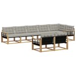 vidaXL Ensemble de canapés d'extérieur 8 pc Blanc et gris clair