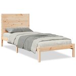 vidaXL Cadre de lit extra long sans matelas 100x210 cm bois massif