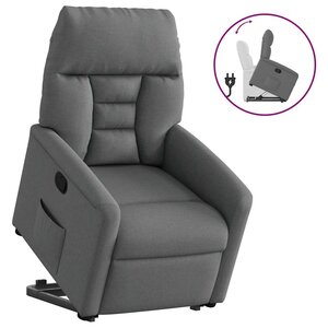 vidaXL Fauteuil inclinable Gris foncé Tissu