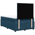 vidaXL Sommier à lattes de lit et matelas bleu 120x190 cm velours