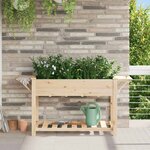 vidaXL Cache-pot de jardin avec étagère Beige 155 x 59 x 76.5 cm