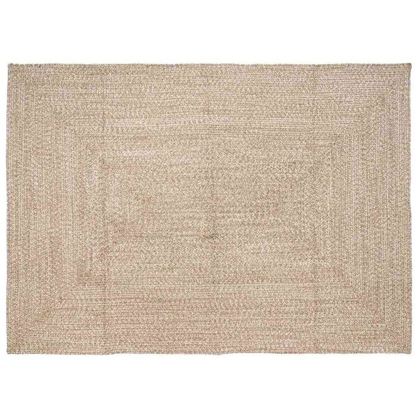 vidaXL Tapis Naturel et blanc 240 x 340 cm Jute