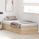 vidaXL Cadre de lit avec rangement Chêne Sonoma 100 x 200 cm