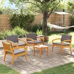 vidaXL Ensemble bistrot 5 Pièces Marron 45 x 45 x 38cm