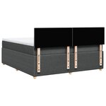 vidaXL Sommier à lattes de lit avec matelas Gris foncé 180x200cm Tissu