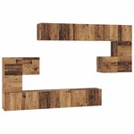 vidaXL Ensemble meuble TV 10 Pièces Bois ancien 180 x 30 x 90.5 cm