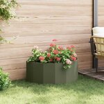 vidaXL Jardinière Vert olive 90 x 45 x 35 cm Acier