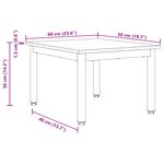vidaXL Table basse Gris Sonoma 60 x 50 x 36 cm Bois d'ingénierie