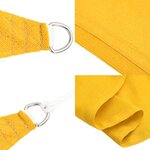 vidaXL Voile d'ombrage 160 g/m² triangulaire jaune 2 5x2 5x3 5 m PEHD
