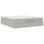 vidaXL Cadre de lit ottoman avec matelas gris clair 200x200 cm velours