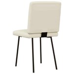 vidaXL Chaises à manger lot de 6 crème similicuir
