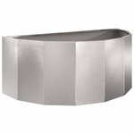 vidaXL Jardinière Argent 90 x 45 x 35 cm Acier inoxydable