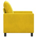 vidaXL Canapé Jaune 76 x 81 x 87 5 cm Velours