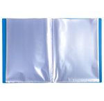 Protège-documents En Polypropylène 5/10e Opak Pochettes Cristal 120 Vues - A4 - Bleu Clair - X 8 - Exacompta