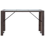 vidaXL Ensemble de bar de jardin 7 Pièces coussins Résine tressée Marron