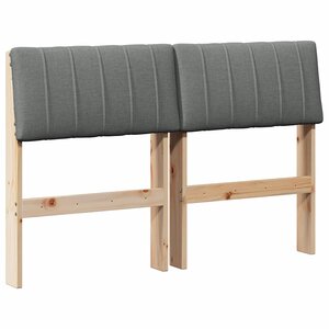 vidaXL Tête de lit capitonnée Gris foncé 120 cm Pin massif