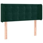 vidaXL Tête de lit avec oreilles Vert foncé 93x16x78/88 cm Velours