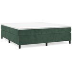 vidaXL Sommier à lattes de lit et matelas Vert foncé 180x200cm Velours