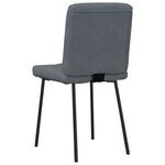 vidaXL Chaises à manger lot de 4 Gris foncé Velours