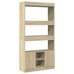 vidaXL Buffet haut chêne sonoma 92x33x180 cm bois d'ingénierie