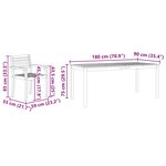 vidaXL Ensemble de salle à manger pour jardin 7 Pièces Marron