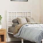 vidaXL Tête de lit métal blanc 80 cm