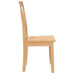 vidaXL Chaises à manger 2 Pièces bois massif caoutchouc