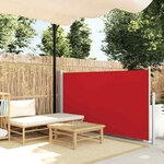 vidaXL Auvent latéral rétractable de patio 120x500 cm Rouge