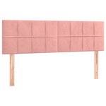 vidaXL Tête de lit à LED Rose 144x5x78/88 cm Velours