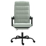 Chaise fauteuil siège pivotante de inclinable de bureau informatique étude clairvelours gris 02_0024239