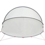 vidaXL Dôme de piscine Gris et orange 405 x 405 x 192 cm
