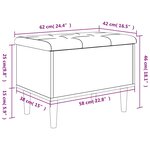vidaXL Banc de rangement chêne fumé 62x42x46 cm bois d'ingénierie