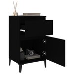 vidaXL Tables de chevet 2 Pièces noir 40x35x70 cm