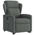 vidaXL Fauteuil inclinable Gris foncé Tissu
