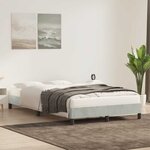 vidaXL Cadre de lit sans matelas gris clair 80x220 cm velours