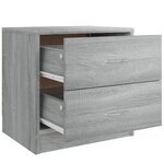 vidaXL Tables de chevet 2 Pièces sonoma gris 40x30x40 cm bois ingénierie