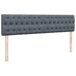 VidaXL Cadre de lit ottoman avec matelas gris foncé 180x200 cm velours