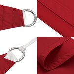 vidaXL Voile de parasol tissu oxford carré 5x5 m rouge