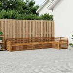 vidaXL Ensemble de canapés d'extérieur 6 pc Naturel