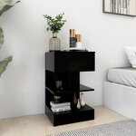 vidaXL Tables de chevet 2 Pièces Noir 40x35x65 cm