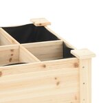 Jardinier vidaXL avec grilles 203x53x76 cm en bois massif de sapin