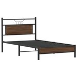 vidaXL Cadre de lit sans matelas chêne marron 100x190 cm