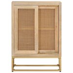 vidaXL Buffet noir 55x30x76 cm bois massif de manguier et fer