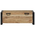 vidaXL Coffres de rangement 80x30x30cm en bois de manguier massif et métal
