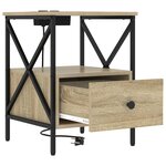 vidaXL Cabinet de chevet avec tiroir Chêne sonoma 41.5 x 40.5 x 55 cm