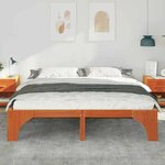vidaXL Cadre de lit surélevé Marron 180 x 200 cm Bois massif en pin
